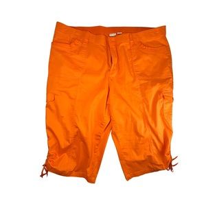 Orange Cargo Capri Pants Plus Size 26W Women